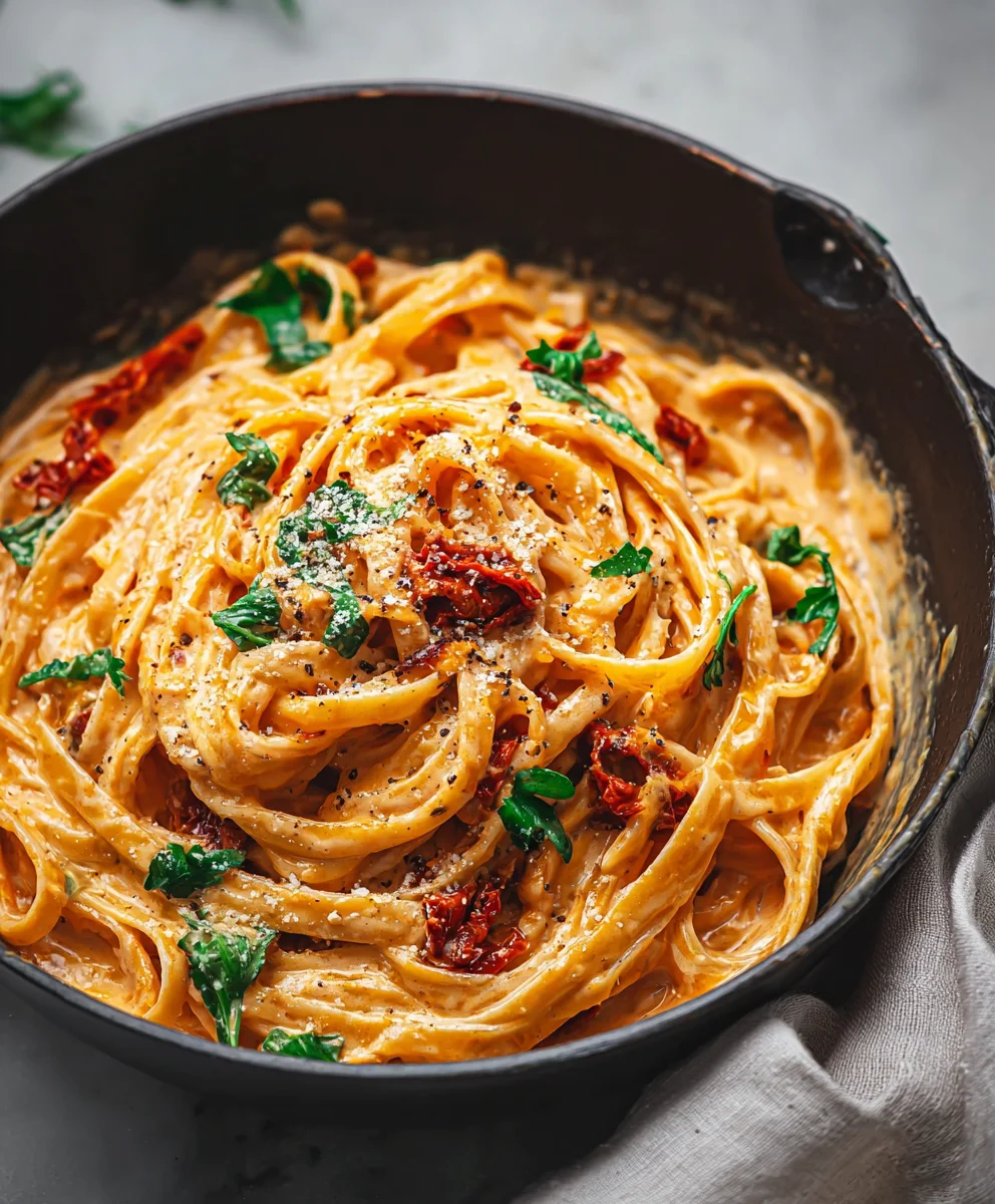 Creamy Sun Dried Tomato Pasta - Vegan & Easy