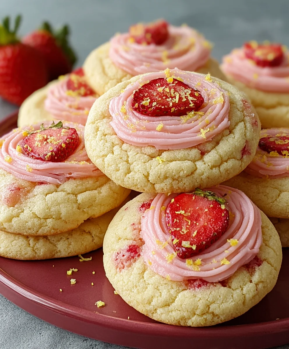 Strawberry Lemonade Cookies-Sweet Tart Treat