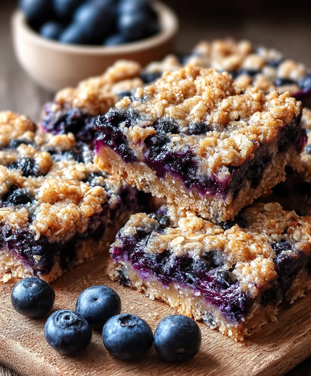Healthy Blueberry Oatmeal Bars- Quick & Easy Recipe