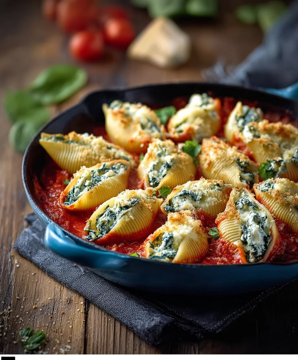 Spinach Ricotta Stuffed Shells - Easy Comfort Food