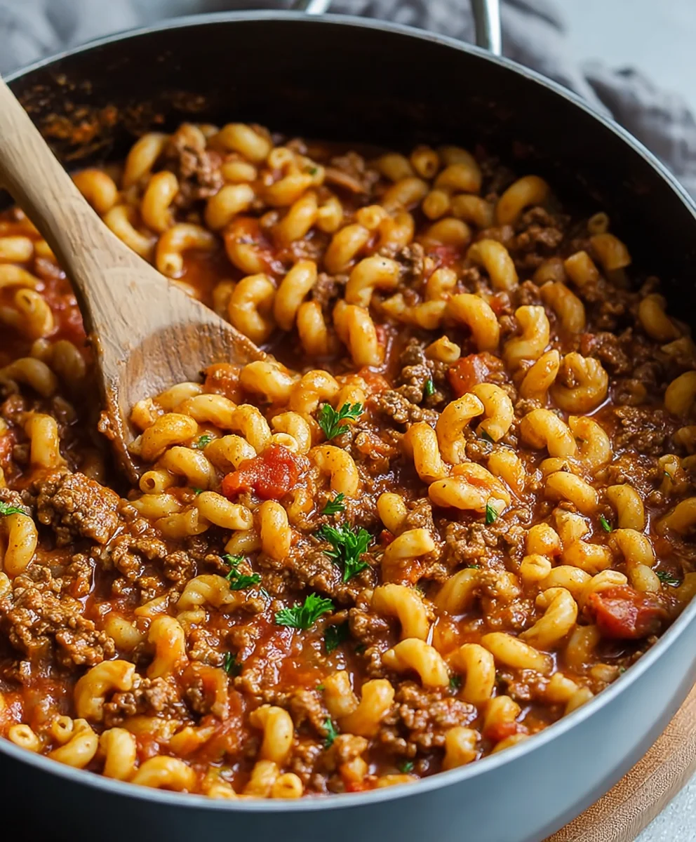 Cheesy Beef Goulash - Easy One-Pot Dinner