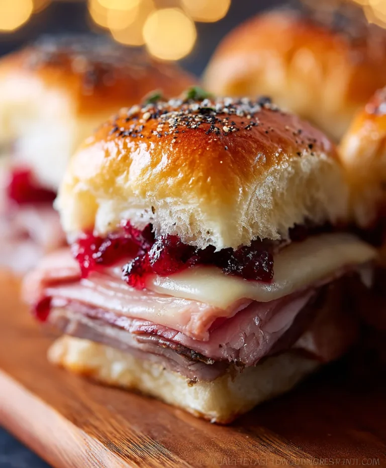 Beef Beef Ham Cranberry Sliders Festive Easy Recipe