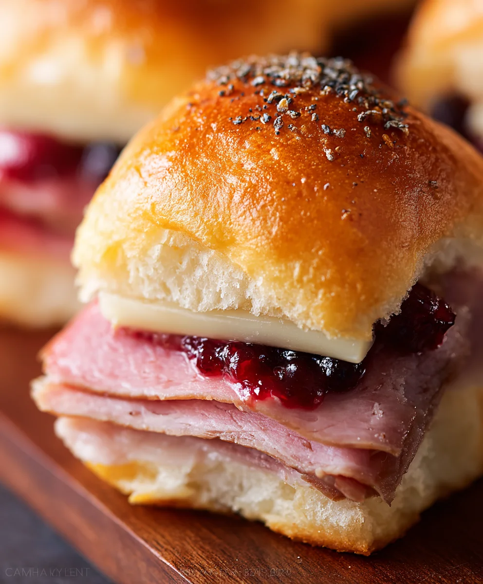 Beef Beef Ham Cranberry Sliders Festive Easy Recipe