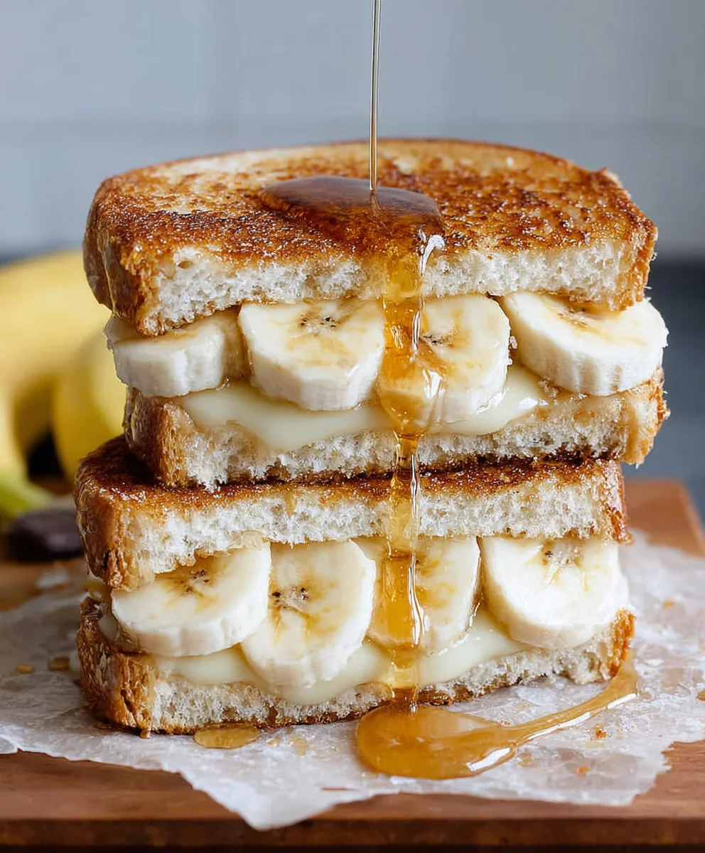 Honey Banana Grilled Cheese- Sweet & Cheesy Perfection