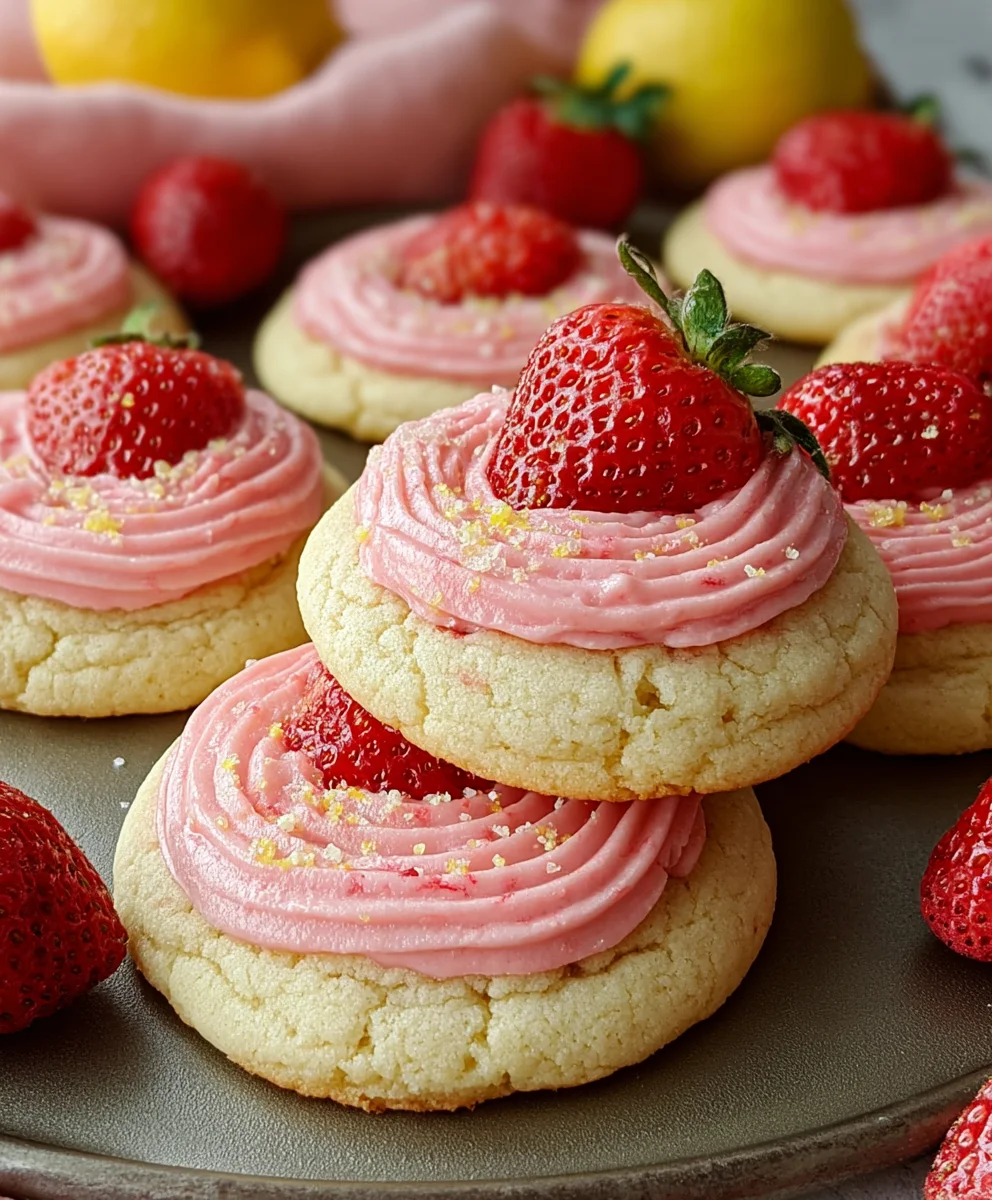 Strawberry Lemonade Cookies-Sweet Tart Treat