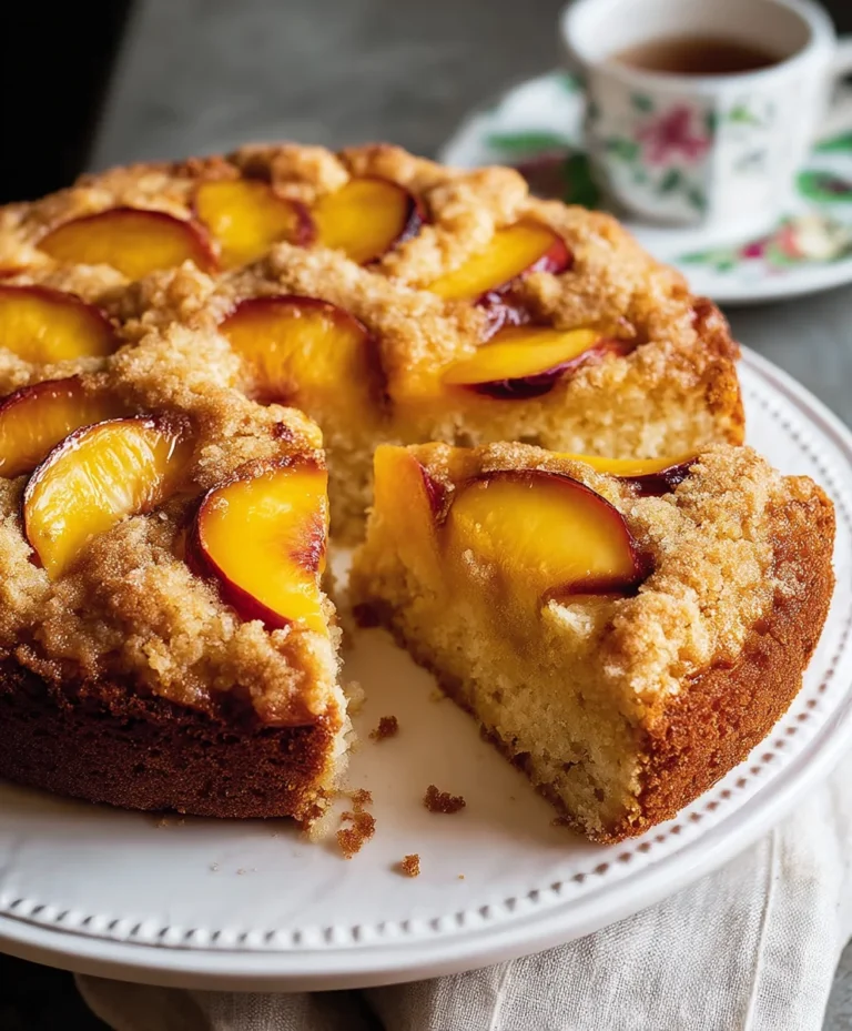 Vegan Peach Coffee Cake – Easy & Delicious Treat