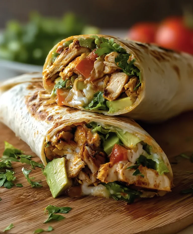 Chicken Avocado Wrap- Fresh & Easy Lunch Recipe