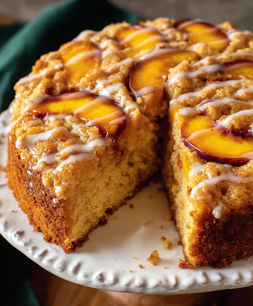 Vegan Peach Coffee Cake - Easy & Delicious Treat