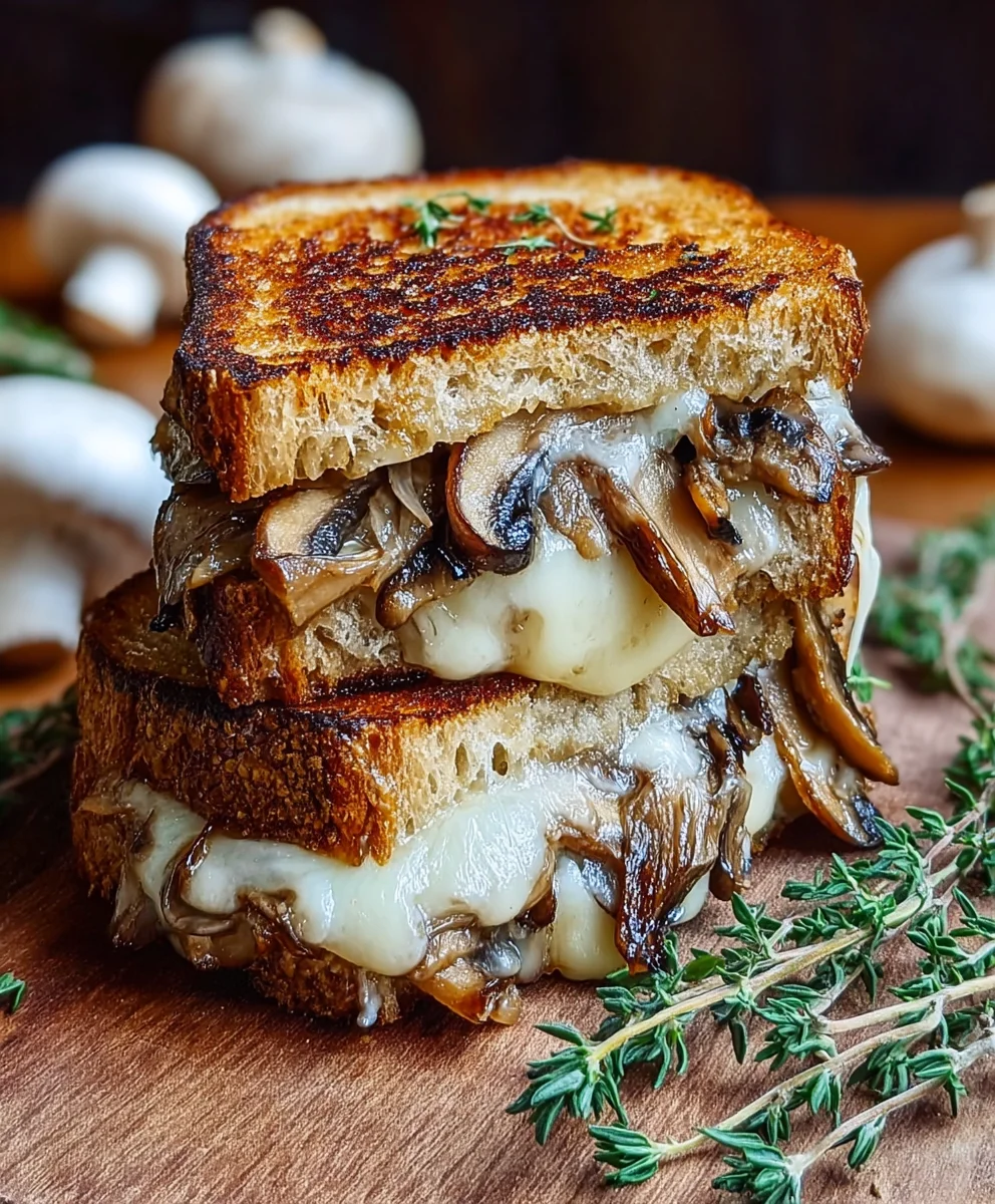 Caramelized Mushroom Grilled Cheese- Ultimate Comfort Food