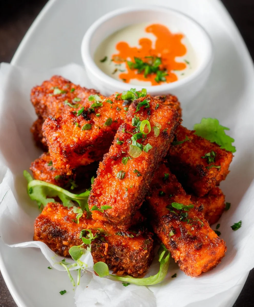 Crispy Baked Buffalo Tofu Wings Recipe