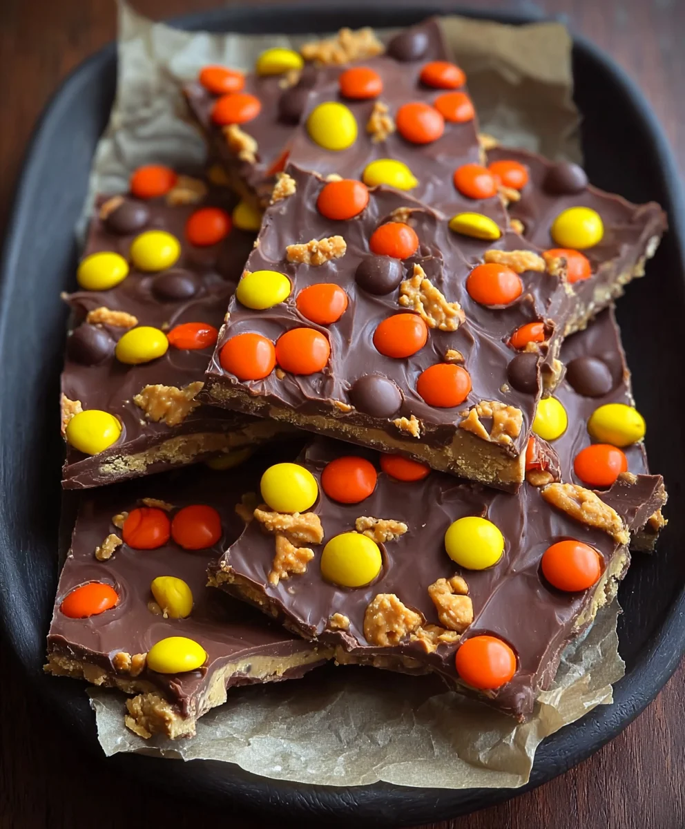 Reese's Pieces Peanut Butter Bark Recipe