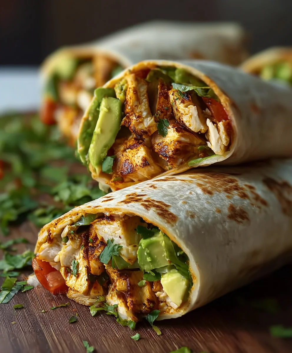 Chicken Avocado Wrap- Fresh & Easy Lunch Recipe