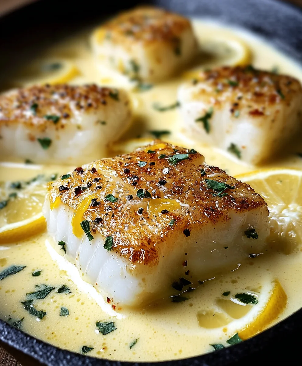 Easy Baked Cod Coconut Lemon Cream Sauce Recipe