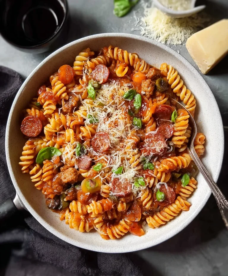 Easy One-Pot Pizza Pasta Recipe- Quick & Delicious Dinner