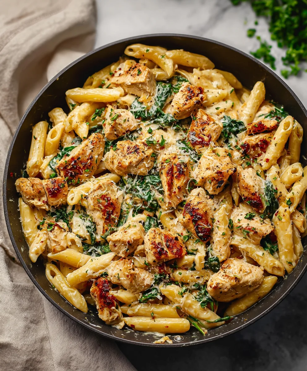 Healthy Garlic Parmesan Chicken Pasta Recipe