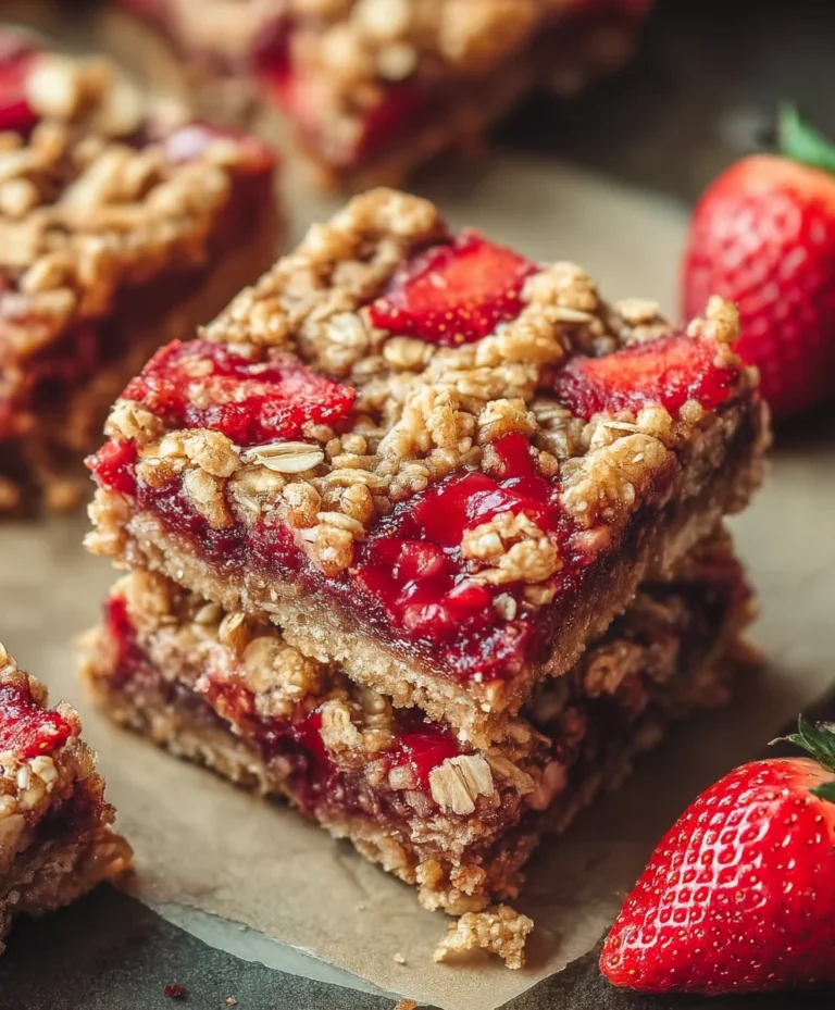 Strawberry Oat Bars-Easy Breakfast Treat