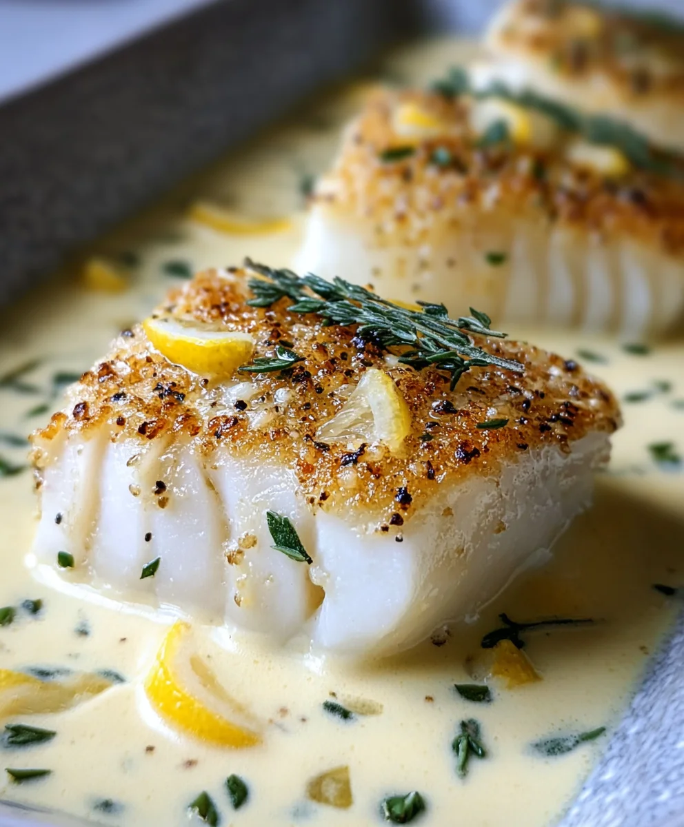 Easy Baked Cod Coconut Lemon Cream Sauce Recipe