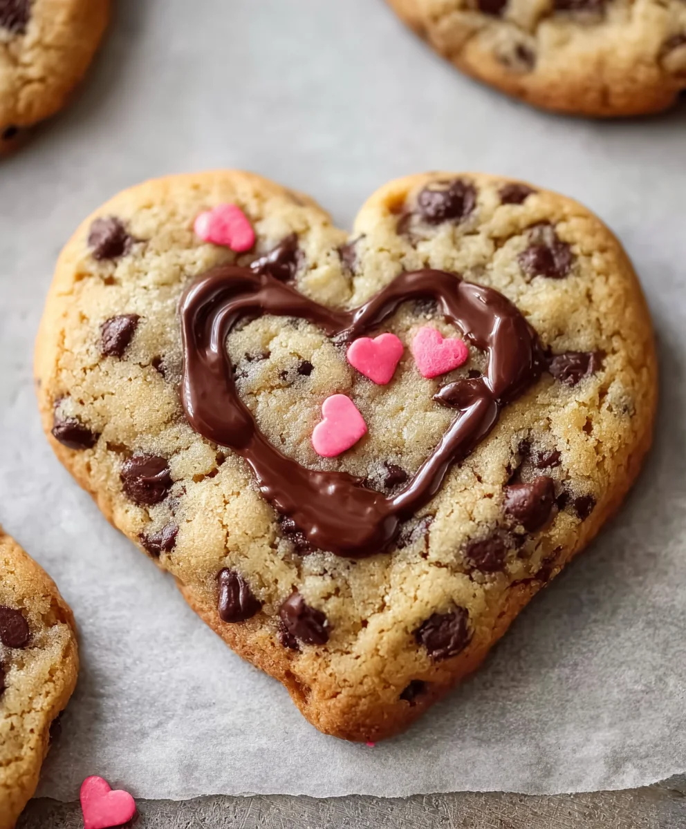 Heart-Shaped Chocolate Chip Cookies- Perfect for Love
