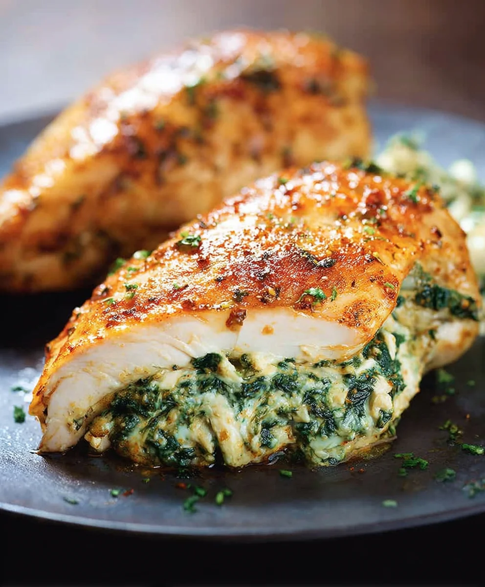 Spinach Stuffed Chicken Breast Recipe-Easy & Delicious