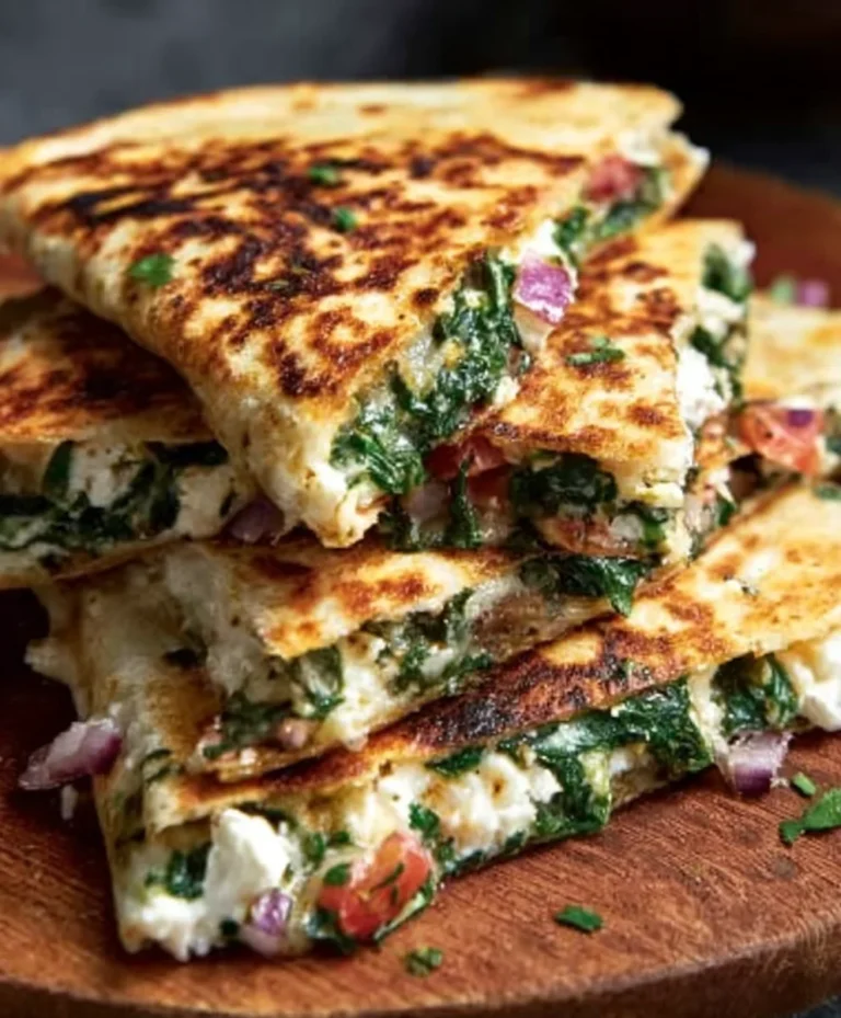 Spinach Feta Quesadillas – Easy & Delicious