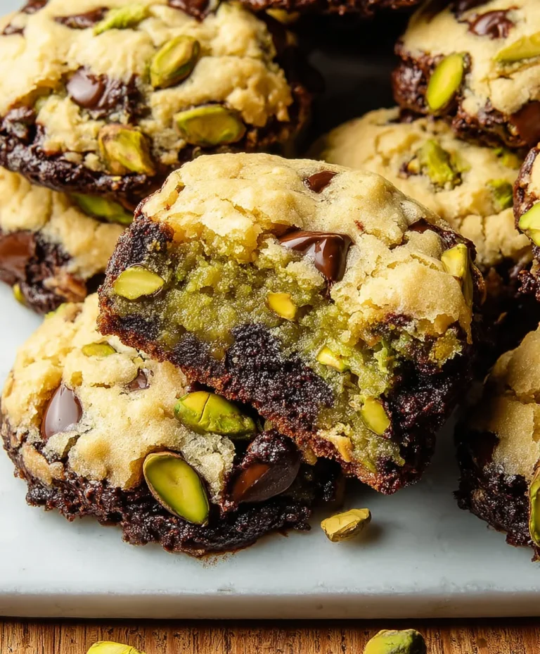 Pistachio Brookies-Chewy Chocolatey Nutty Bliss