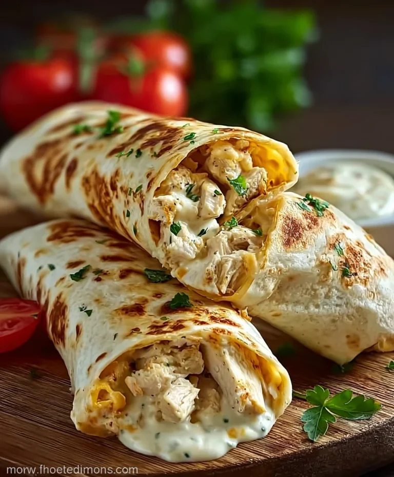 Cheesy Chicken Garlic Wraps- Quick & Easy Recipe