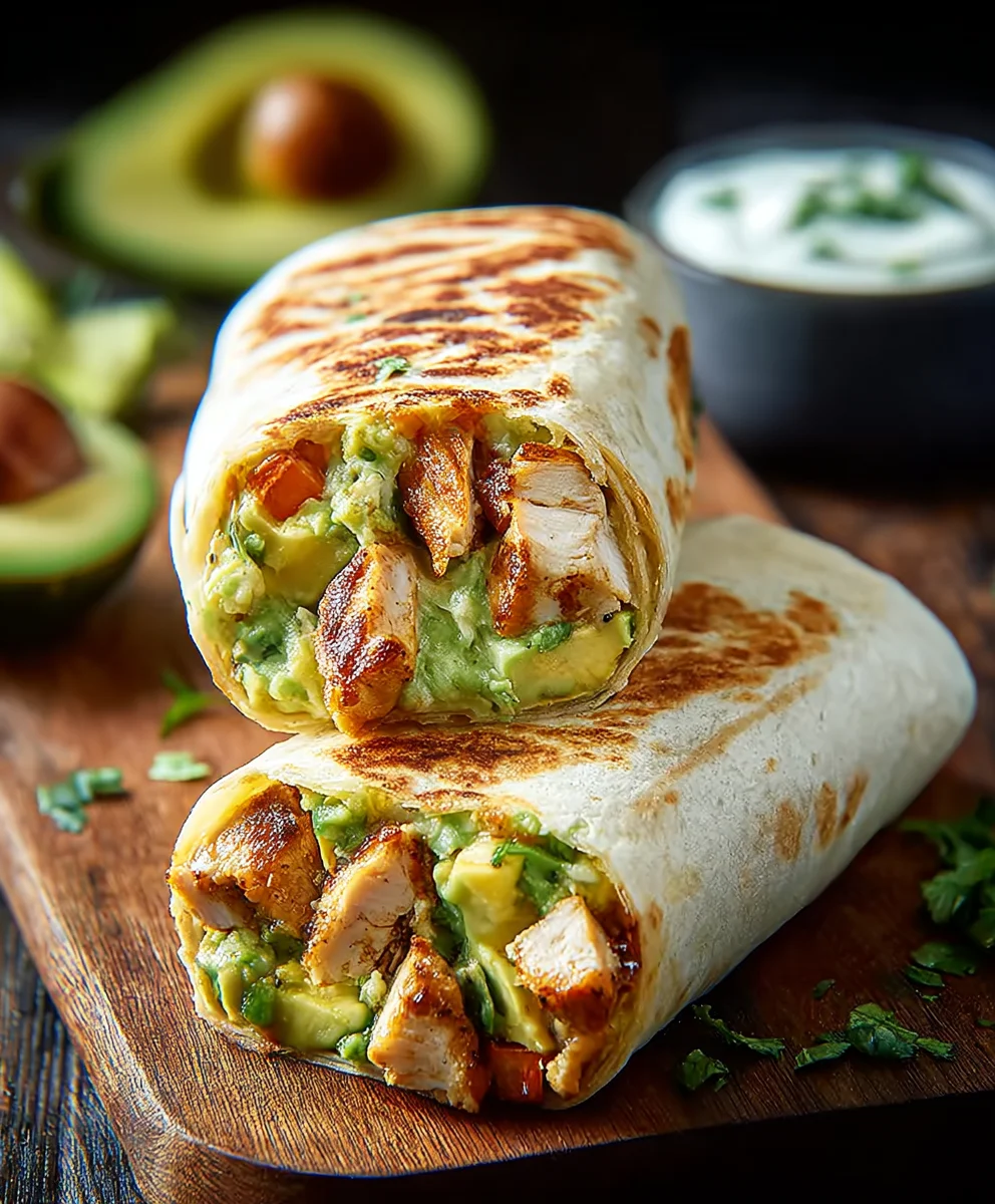 Quick Chicken Avocado Burritos - Easy Weeknight Meal