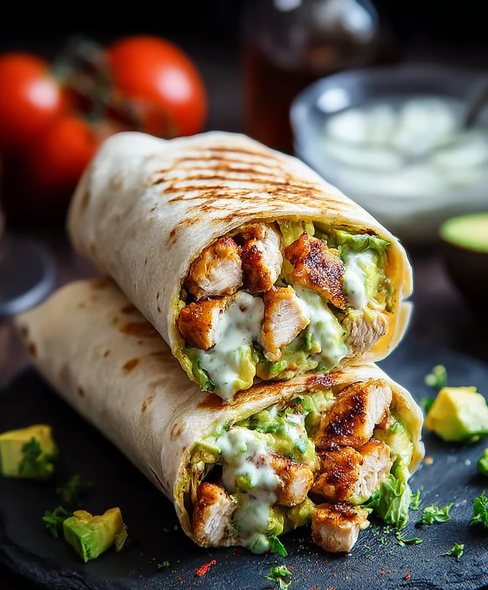 Quick Chicken Avocado Burritos - Easy Weeknight Meal