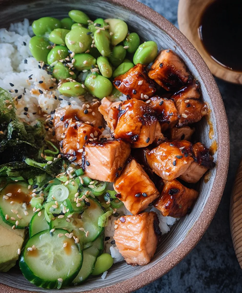 Gluten-Free Teriyaki Salmon Sushi Bowl Recipe