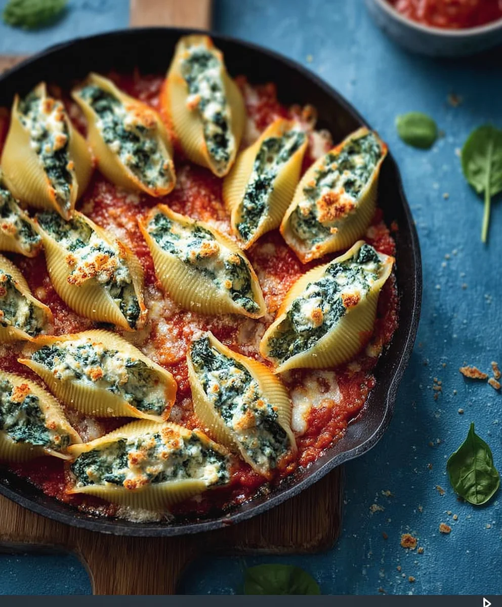 Spinach Ricotta Stuffed Shells - Easy Comfort Food