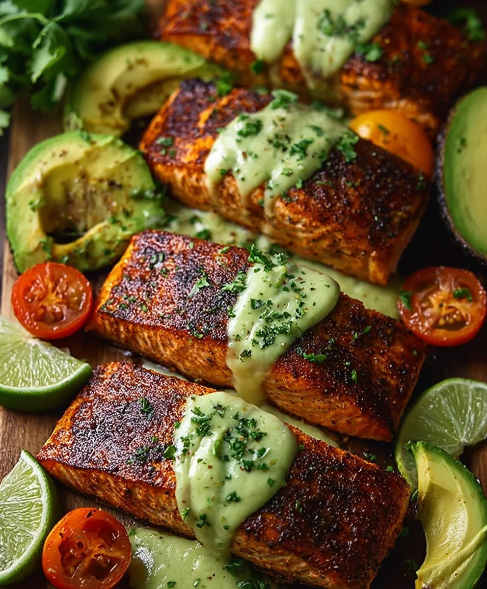 Cajun Salmon Avocado Lime- Healthy & Flavorful