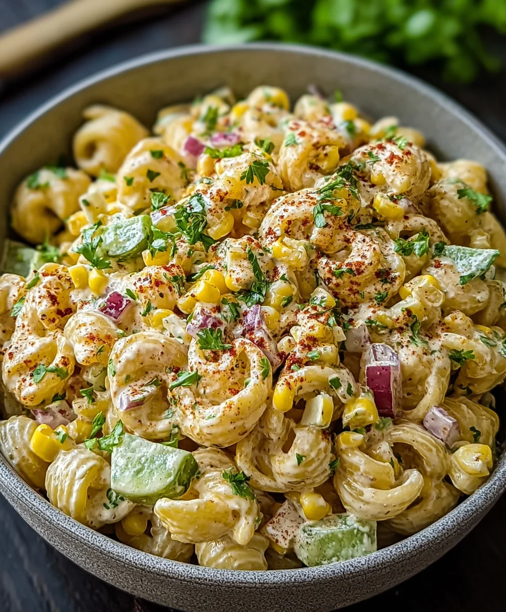 Mexican Street Corn Pasta Salad-Easy & Delicious