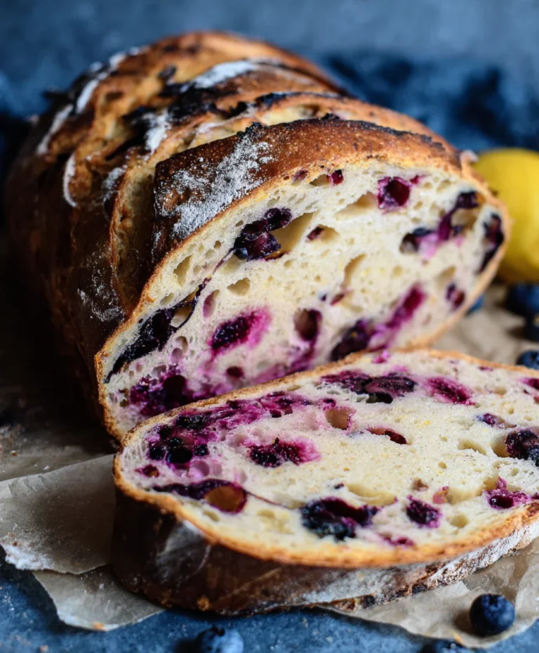 Lemon Blueberry Sourdough Bread – Easy & Delicious