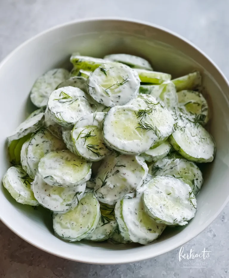Creamy Cucumber Salad- Refreshing Summer Side