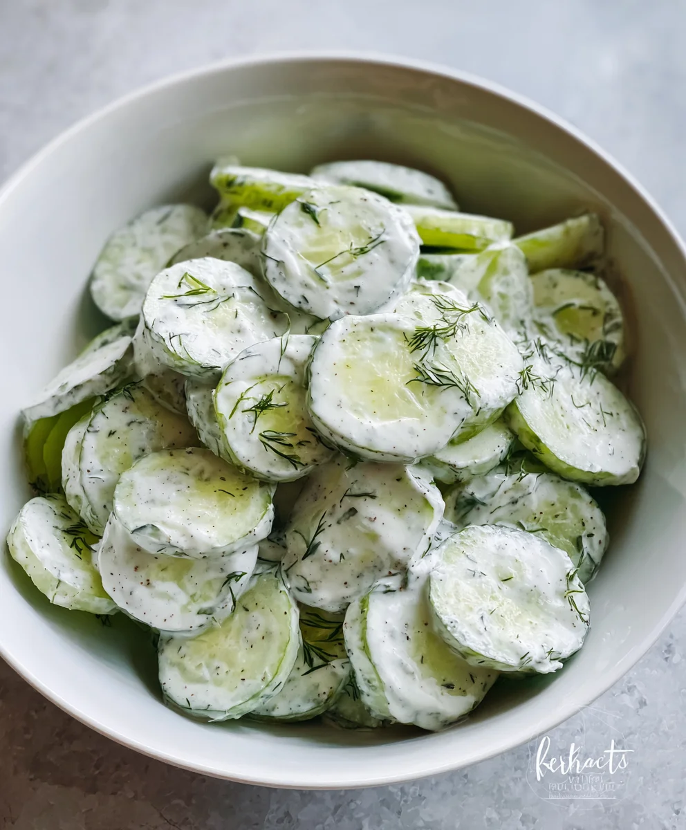 Creamy Cucumber Salad- Refreshing Summer Side