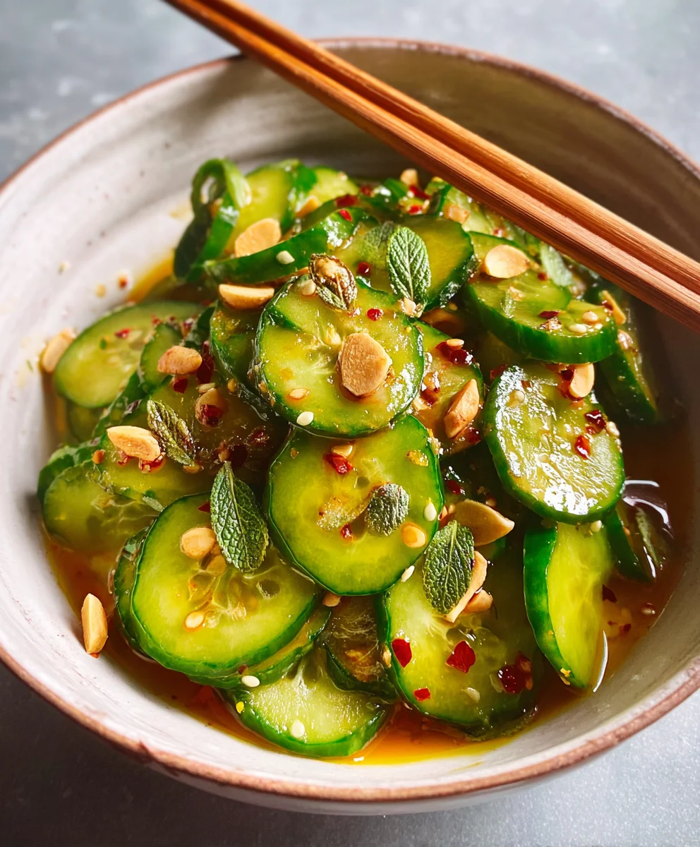 Easy Asian Cucumber Salad- Refreshing & Quick Recipe