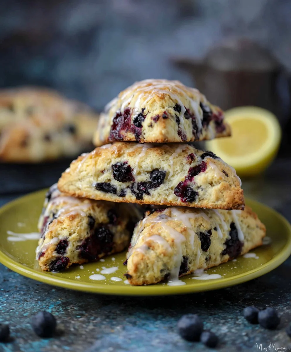 Sourdough Discard Blueberry Lemon Scones-Fluffy & Zesty Treats
