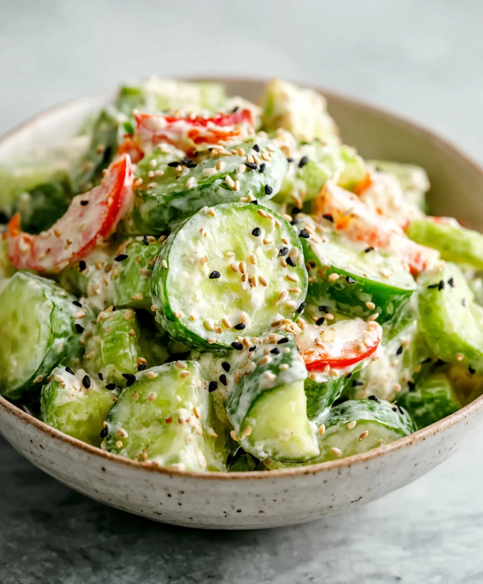 Easy California Roll Cucumber Salad Recipe