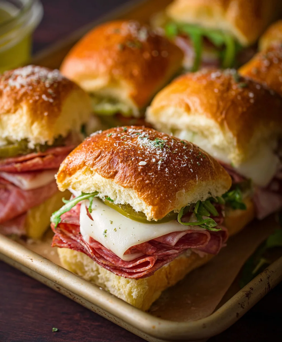 Beefy Italian Sub Sliders - Easy Appetizer Recipe