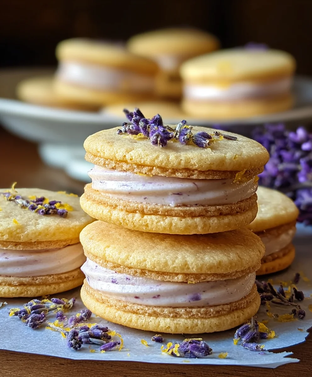 Lemon Lavender Sandwich Cookies - Delightful Treat