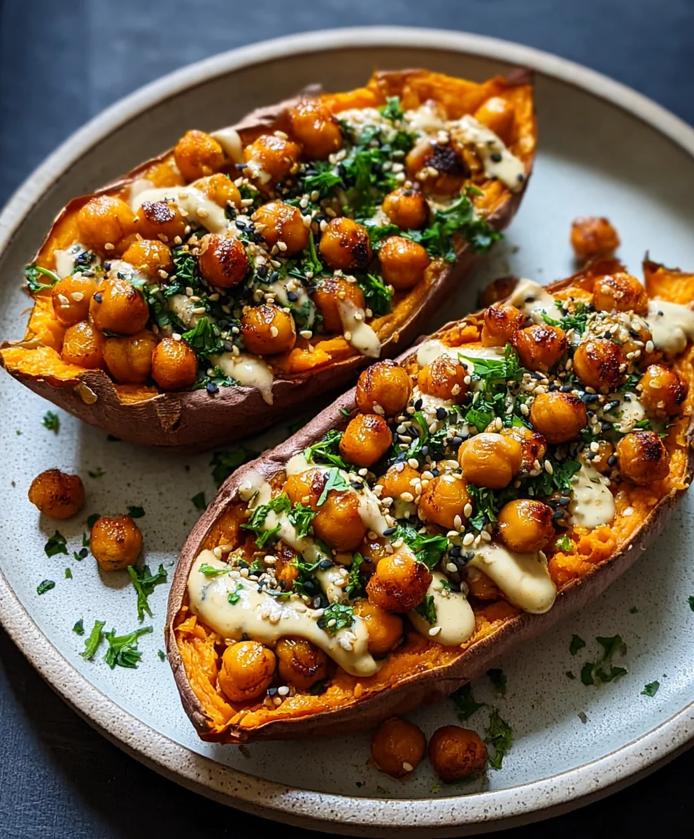 Sweet Potato Tahini Butter Chickpeas Recipe