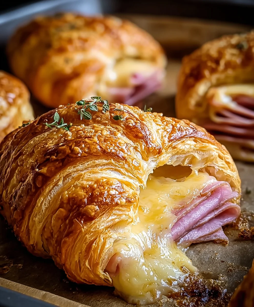 Beef Beef Ham Cheese Croissants-Easy Baked Recipe