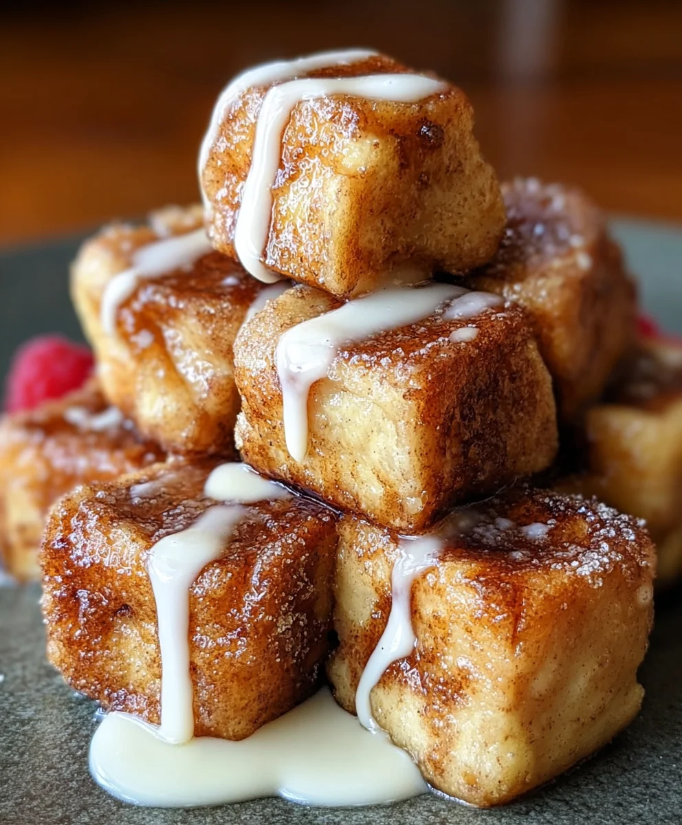 Cinnamon Roll French Toast Bites-Easy Breakfast Fun