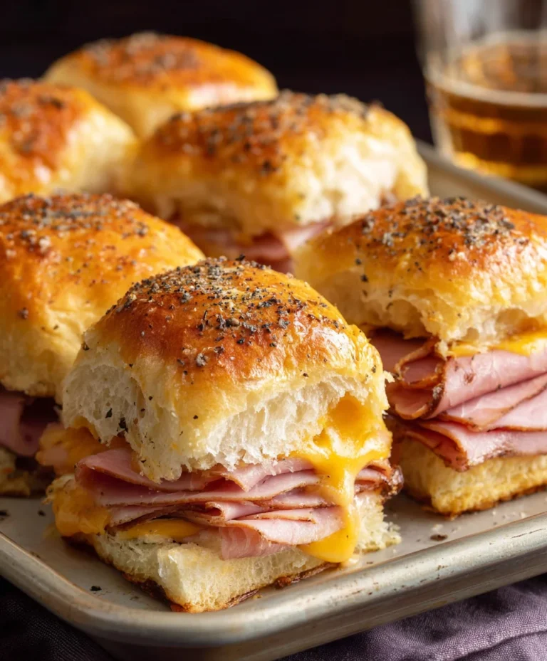 Easy Baked Beef Beef Ham Cheese Sliders Recipe