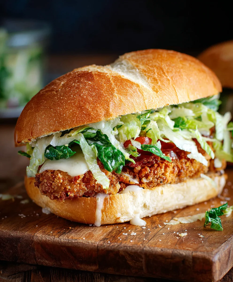 Crispy Chicken Caesar Sandwich - Best Quick Lunch
