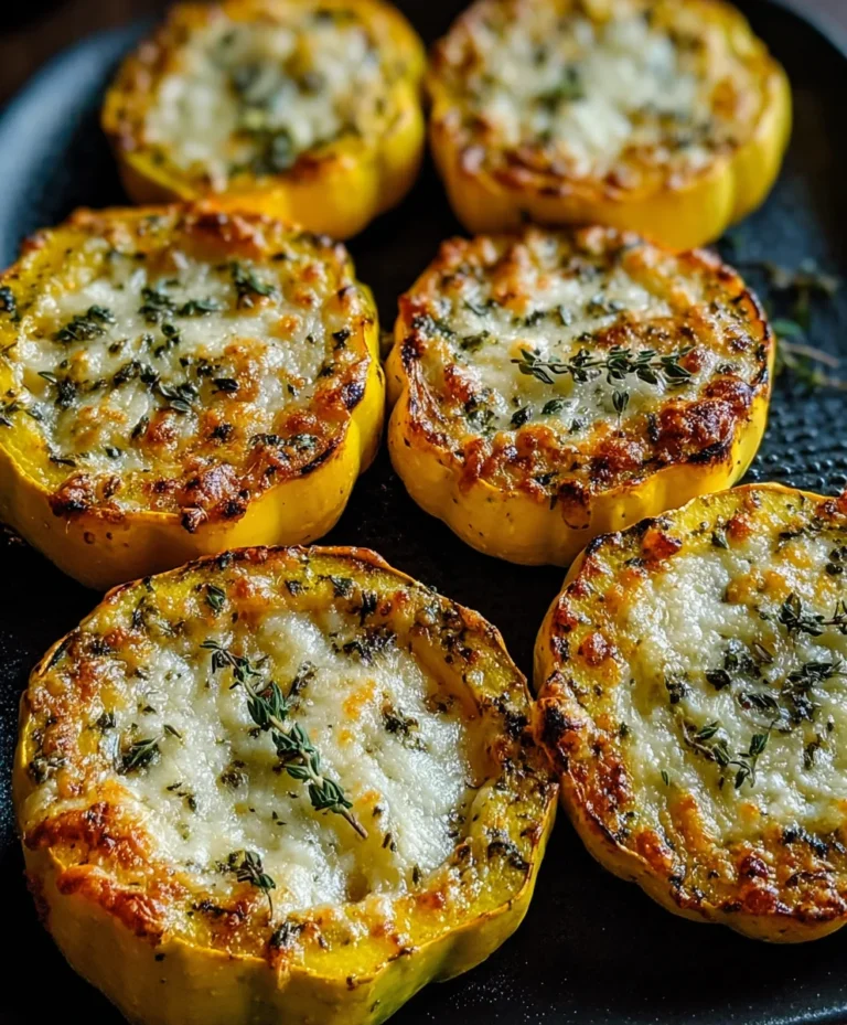 Cheesy Baked Squash Rounds Recipe-Easy Side Dish
