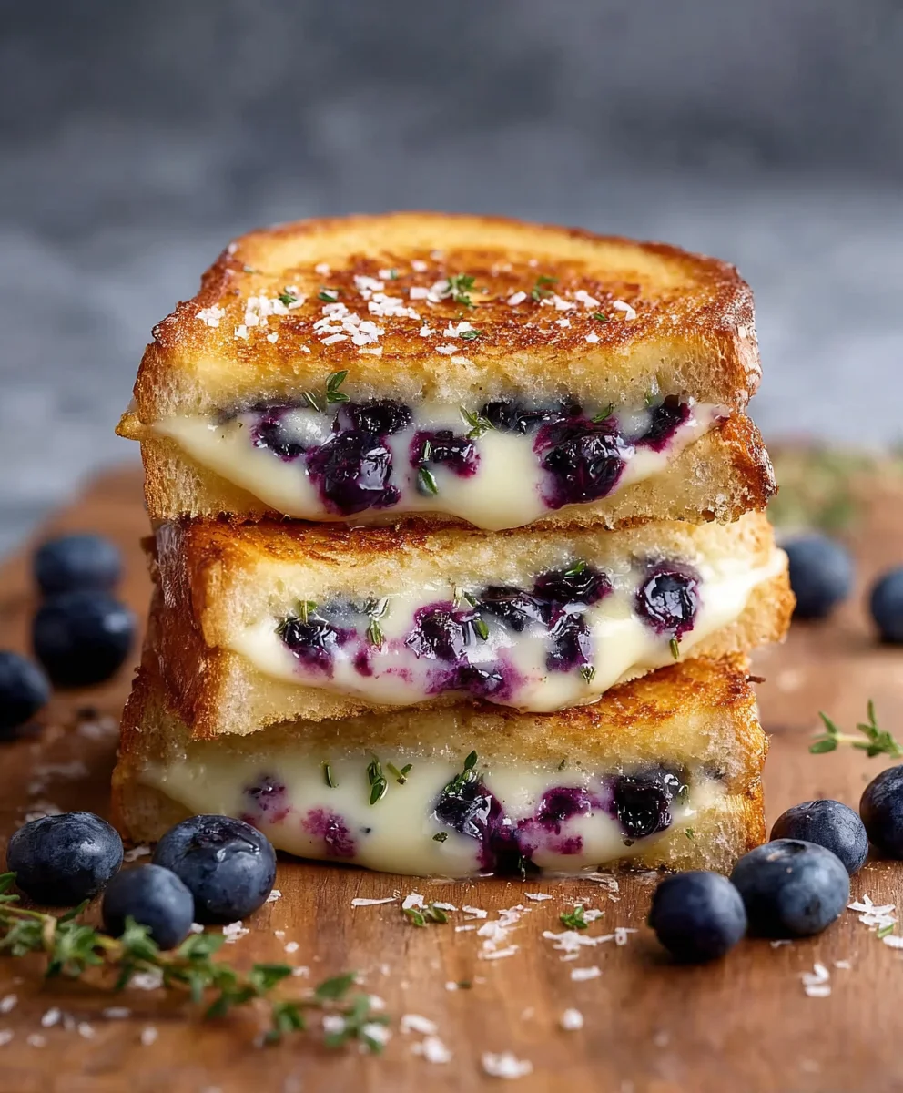Crispy Blueberry Grilled Cheese Recipe- Sweet & Savory