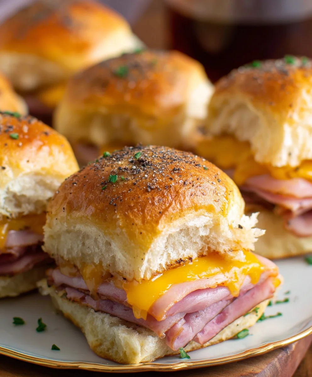 Easy Baked Beef Beef Ham Cheese Sliders Recipe