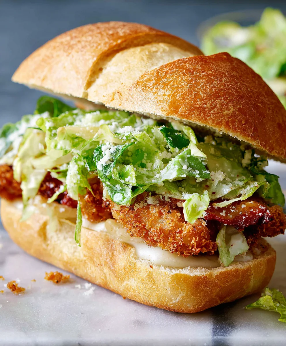 Crispy Chicken Caesar Sandwich - Best Quick Lunch