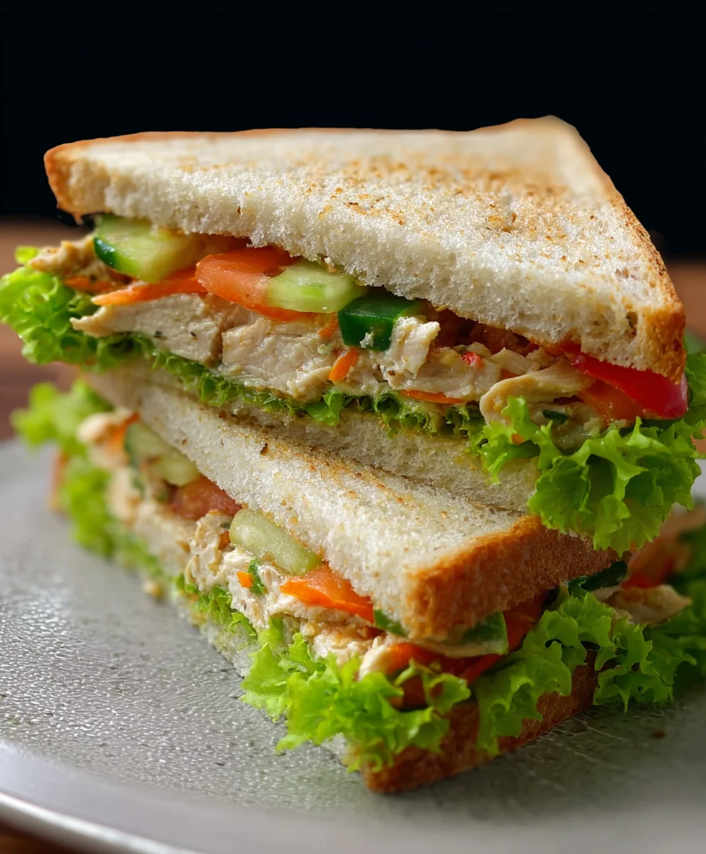 Easy Cold Chicken Sandwich Recipe- Lunch Box Favorite